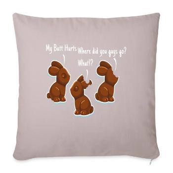 Chocolate Easter Easter Rabbit - Sofa pillowcase 17,3'' x 17,3'' (45 x 45 cm) - light taupe - Front