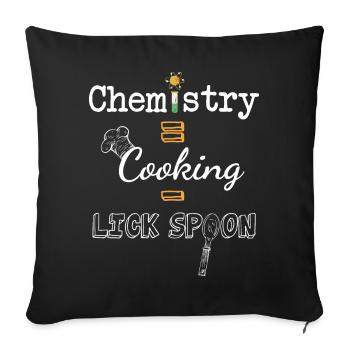 Chimie Est Comment Cuisiner Seulement Pas La cuillère - Housse de coussin décorative 45 x 45 cm - noir - Devant