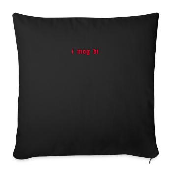 I Mog Di Grunge Aesthetic Goth sort cadeau - Housse de coussin décorative 45 x 45 cm - noir - Devant