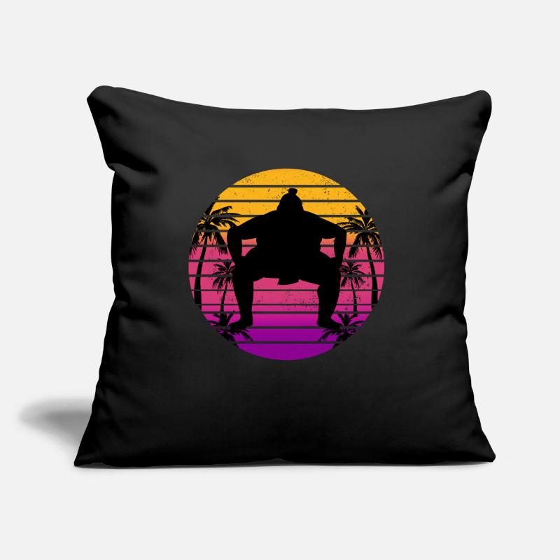 Sumo Ringer Wrestler Retro Sunset Geschenk Sofakissenbezug 45 x 45 cm