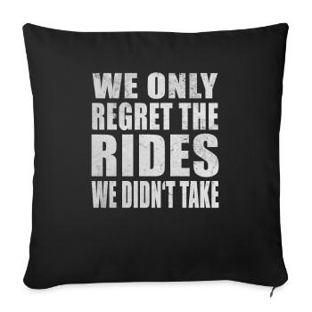 Motorcyclists Bike Regret Rides We Didn't Take - Sofa pillowcase 17,3'' x 17,3'' (45 x 45 cm) - black - Front