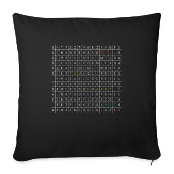 Willst du mich Heiraten Hochzeit Antrag - Sofakissenbezug 45 x 45 cm - Schwarz - Vorne