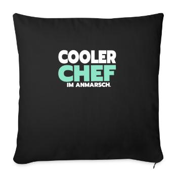 Drôle de patron Proverbes Cooler Chef - Housse de coussin décorative 45 x 45 cm - noir - Devant