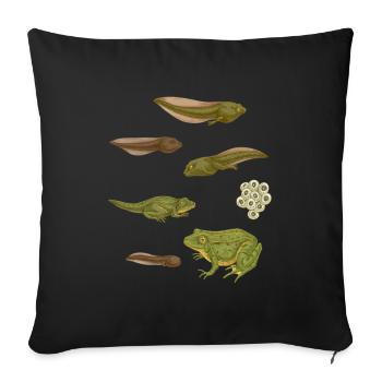 Frog Animal Tree Frog Amphibie Quak - Sofa pillowcase 17,3'' x 17,3'' (45 x 45 cm) - black - Front