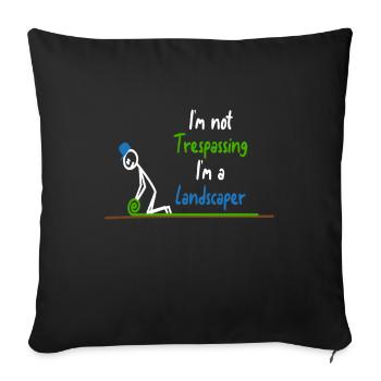 In the landscaper garden gardener - Sofa pillowcase 17,3'' x 17,3'' (45 x 45 cm) - black - Front