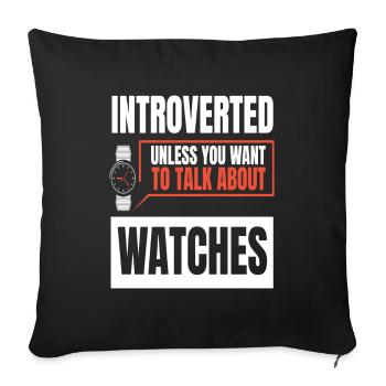 Talk About Watches montre - Housse de coussin décorative 45 x 45 cm - noir - Devant
