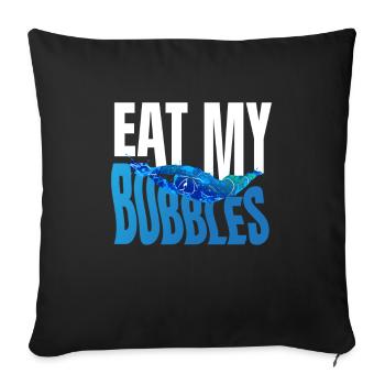 Eat My Bubbles Natation Natation - Housse de coussin décorative 45 x 45 cm - noir - Devant