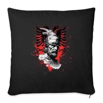 Albanischer Adler Kosovo Designs für Albaner - Sofakissenbezug 45 x 45 cm - Schwarz - Vorne