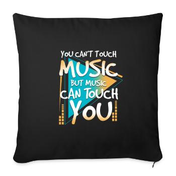 Musique | Musiciens dans un groupe | Musiciens - Housse de coussin décorative 45 x 45 cm - noir - Devant