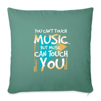 Musique | Musiciens dans un groupe | Musiciens - Housse de coussin décorative 45 x 45 cm - vert sapin - Devant