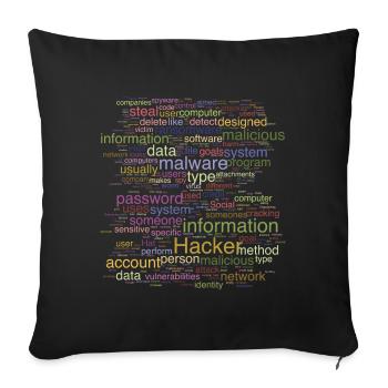 Cybersecurity Computer Programming Digital It - Sofa pillowcase 17,3'' x 17,3'' (45 x 45 cm) - black - Front