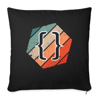 Vintage Web Developer CSS JavaScript und HTML 5 - Sofakissenbezug 45 x 45 cm - Schwarz - Vorne