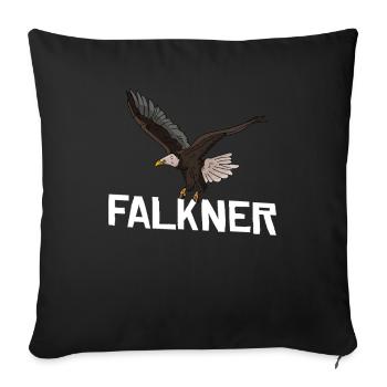 Falkner Pickling Gift Falconry - Sofa pillowcase 17,3'' x 17,3'' (45 x 45 cm) - black - Front