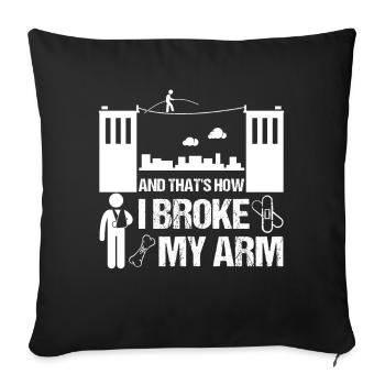 Rope Dance Arm Broken Armbreak Gift Kids - Sofa pillowcase 17,3'' x 17,3'' (45 x 45 cm) - black - Front