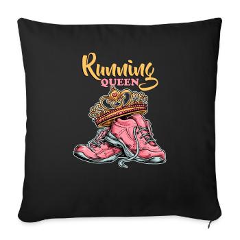 Running Princess Running Runner Running Jogging - Sofa pillowcase 17,3'' x 17,3'' (45 x 45 cm) - black - Front