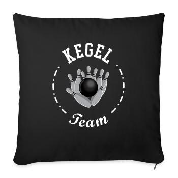 Skittles and Bowling Designs for Bowlers - Sofa pillowcase 17,3'' x 17,3'' (45 x 45 cm) - black - Front