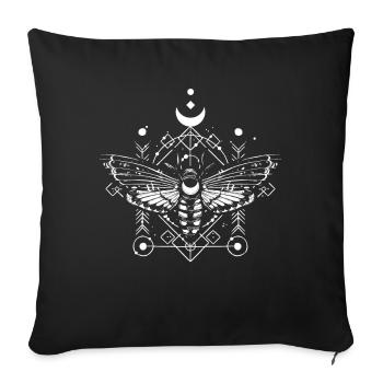 Occult Moth Witchcraft Voodoo Black Magic Cast - Sofa pillowcase 17,3'' x 17,3'' (45 x 45 cm) - black - Front