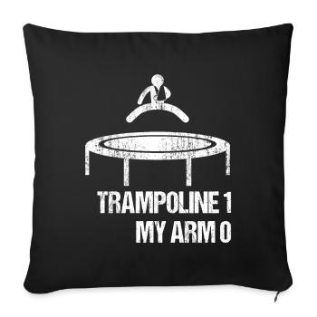 Armbruch Kind Arm Gebrochen Trampoline 1 My Arm 0 - Sofakissenbezug 45 x 45 cm - Schwarz - Vorne