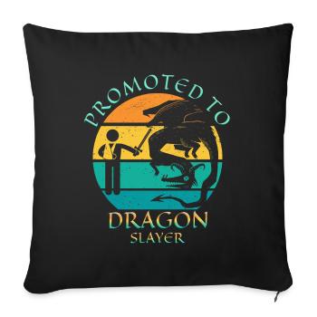Befördert Zum Drachentöter Armbruch Geschenk Kind - Sofakissenbezug 45 x 45 cm - Schwarz - Vorne