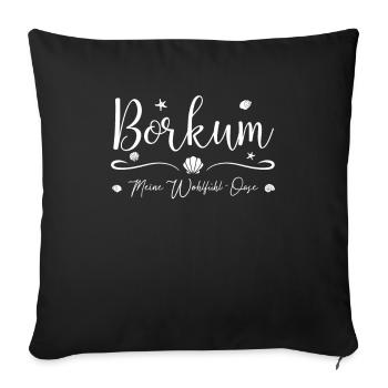 My feel-good - Borkum Island - Sofa pillowcase 17,3'' x 17,3'' (45 x 45 cm) - black - Front