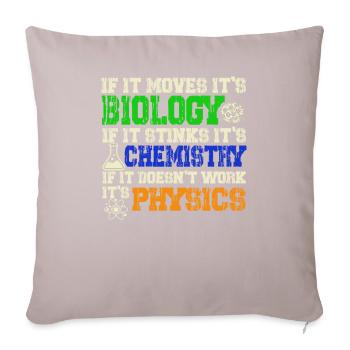 Biology Chemistry Physics Sciences naturelles - Housse de coussin décorative 45 x 45 cm - taupe clair - Devant
