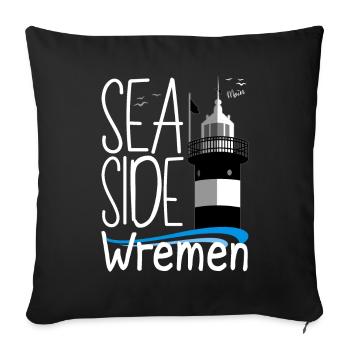 Moin Wremen Wurster North Sea Coast Lighthouse - Sofa pillowcase 17,3'' x 17,3'' (45 x 45 cm) - black - Front