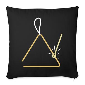 Triangle Player - Sofa pillowcase 17,3'' x 17,3'' (45 x 45 cm) - black - Front