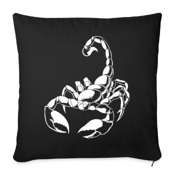 Signe du zodiaque Scorpion - Housse de coussin décorative 45 x 45 cm - noir - Devant