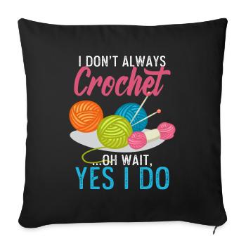 Crochet Manuel Crochet Crochet Tricot - Housse de coussin décorative 45 x 45 cm - noir - Devant