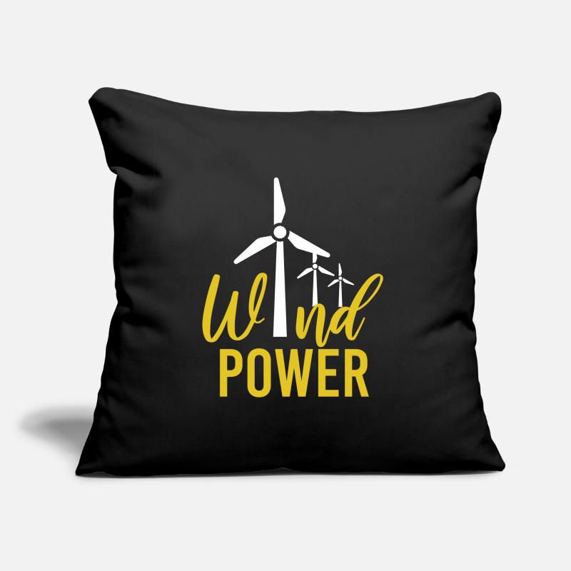 Wind power Wind power Wind energy Sofa pillowcase 17,3'' x 17,3'' (45 x 45 cm)