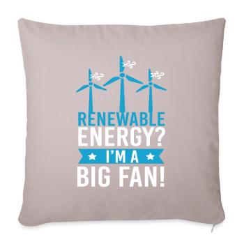 Renewable Energy? Wind power Wind energy - Sofa pillowcase 17,3'' x 17,3'' (45 x 45 cm) - light taupe - Front