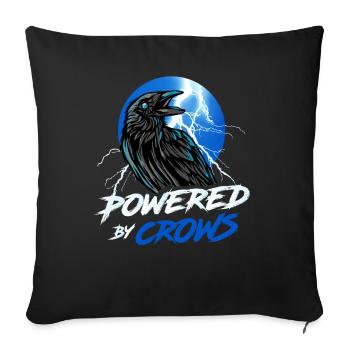 Cool Rabe Powered By Crows Aesthetic Black Krähe - Sofakissenbezug 45 x 45 cm - Schwarz - Vorne