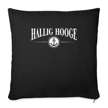 Anker und Seil - Hallig Hooge - Sofakissenbezug 45 x 45 cm - Schwarz - Vorne