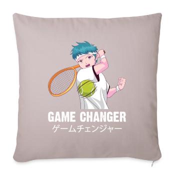 Tennis Anime Boy Husbando Game Changer Kanji Weeb - Sofa pillowcase 17,3'' x 17,3'' (45 x 45 cm) - light taupe - Front
