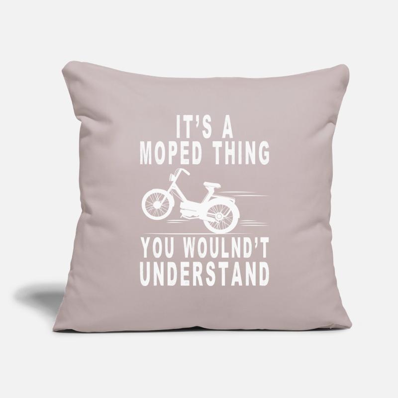 Mobylette Thing Wouldn’t Understand Mofa Mofa Mofafahrer Housse de coussin décorative 45 x 45 cm