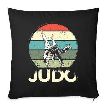 Judo Vintage Japanische Kampfsportart Geschenk - Sofakissenbezug 45 x 45 cm - Schwarz - Vorne