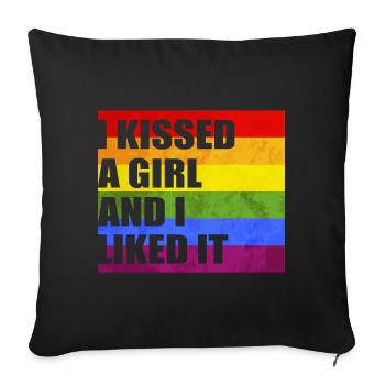 Pride Gift Lesbian LGBTQ Gay - Sofa pillowcase 17,3'' x 17,3'' (45 x 45 cm) - black - Front