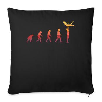 Acrobatics Gymnastic Evolution of Acrobatics - Sofa pillowcase 17,3'' x 17,3'' (45 x 45 cm) - black - Front