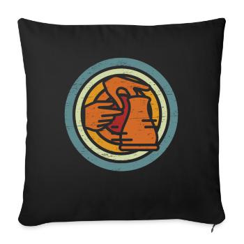 Potier en céramique Retro Pottery - Housse de coussin décorative 45 x 45 cm - noir - Devant
