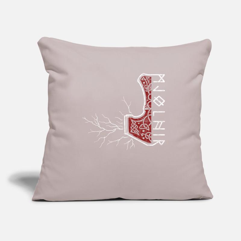 Le marteau de Thor avec flash - Mjölnir Housse de coussin décorative 45 x 45 cm