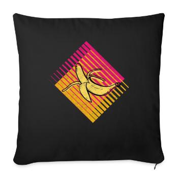 Banana Retro Fruit Fruit Fruit Fruit - Sofa pillowcase 17,3'' x 17,3'' (45 x 45 cm) - black - Front