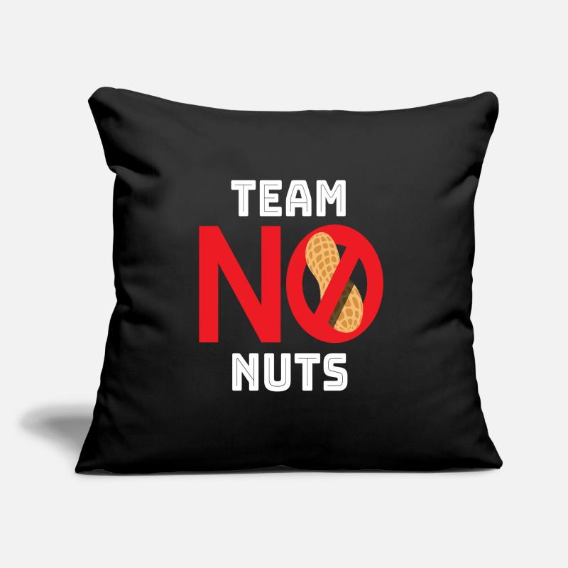 Team No Nuts Nuts Nut Nut Allergy Sofa pillowcase 17,3'' x 17,3'' (45 x 45 cm)