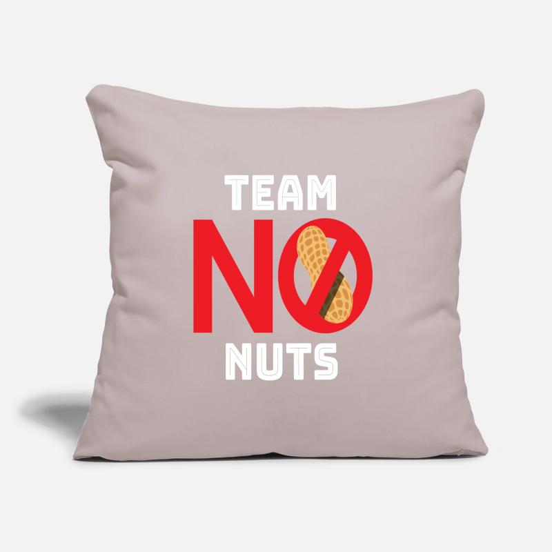 Team No Nuts Nuts Nut Nut Allergy Sofa pillowcase 17,3'' x 17,3'' (45 x 45 cm)