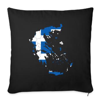 Greece Greek island Greeks - Sofa pillowcase 17,3'' x 17,3'' (45 x 45 cm) - black - Front