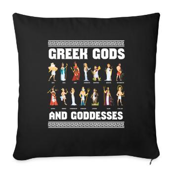 Greek Gods And Goddesses Greeks - Sofa pillowcase 17,3'' x 17,3'' (45 x 45 cm) - black - Front