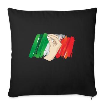 Italy Greeting Italian Italian - Sofa pillowcase 17,3'' x 17,3'' (45 x 45 cm) - black - Front