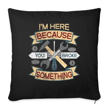 Mechanic Craftsman Repair Repair - Sofa pillowcase 17,3'' x 17,3'' (45 x 45 cm) - black - Front