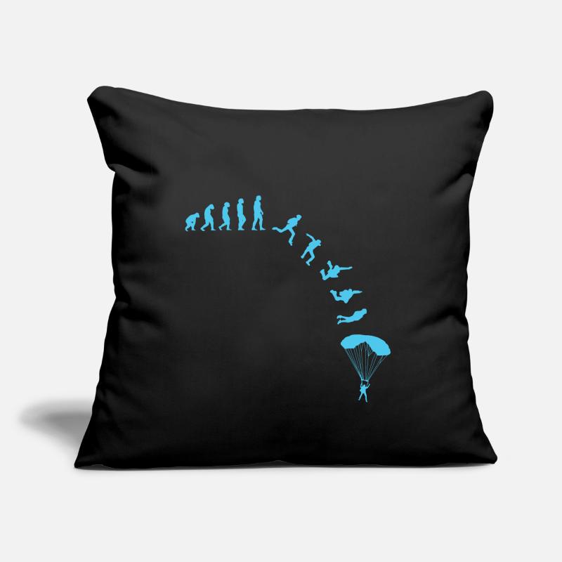Skydiver Evolution Parachutistes Housse de coussin décorative 45 x 45 cm