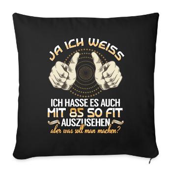 85. Geburtstag 85 Jahre Geburtstag Geschenkidee - Sofakissenbezug 45 x 45 cm - Schwarz - Vorne