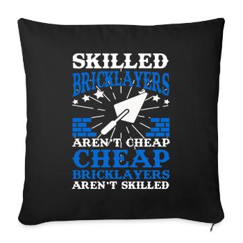 Skilled Bricklayer Mason Mason Craftsman - Sofa pillowcase 17,3'' x 17,3'' (45 x 45 cm) - black - Front